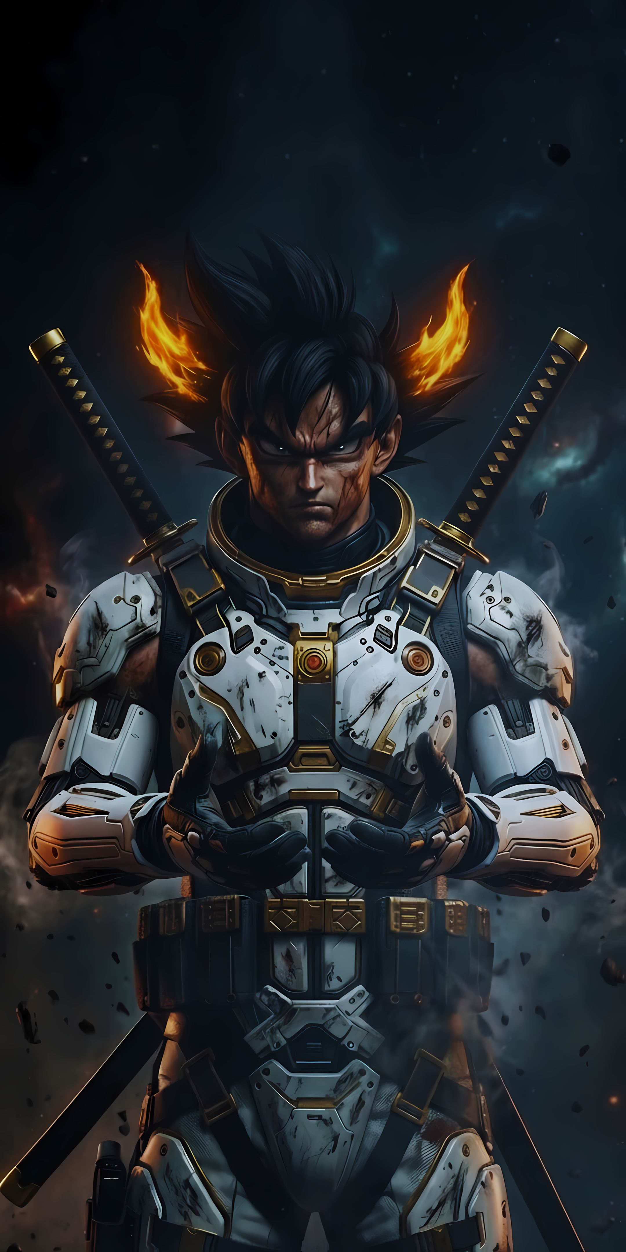 Goku con esfera de energia